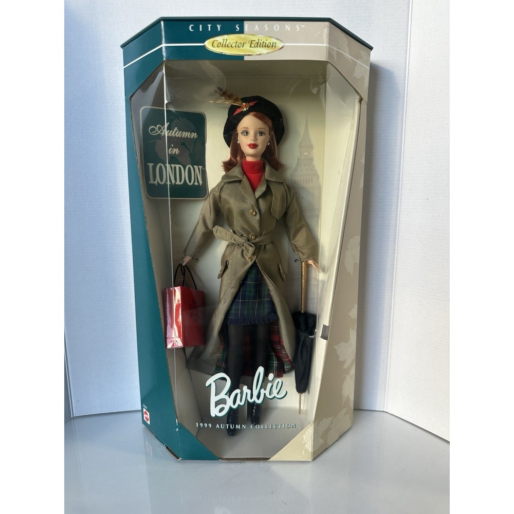 Autumn in London Mattel Barbie City Seasons Collector Edition Doll 1999 NRFB
